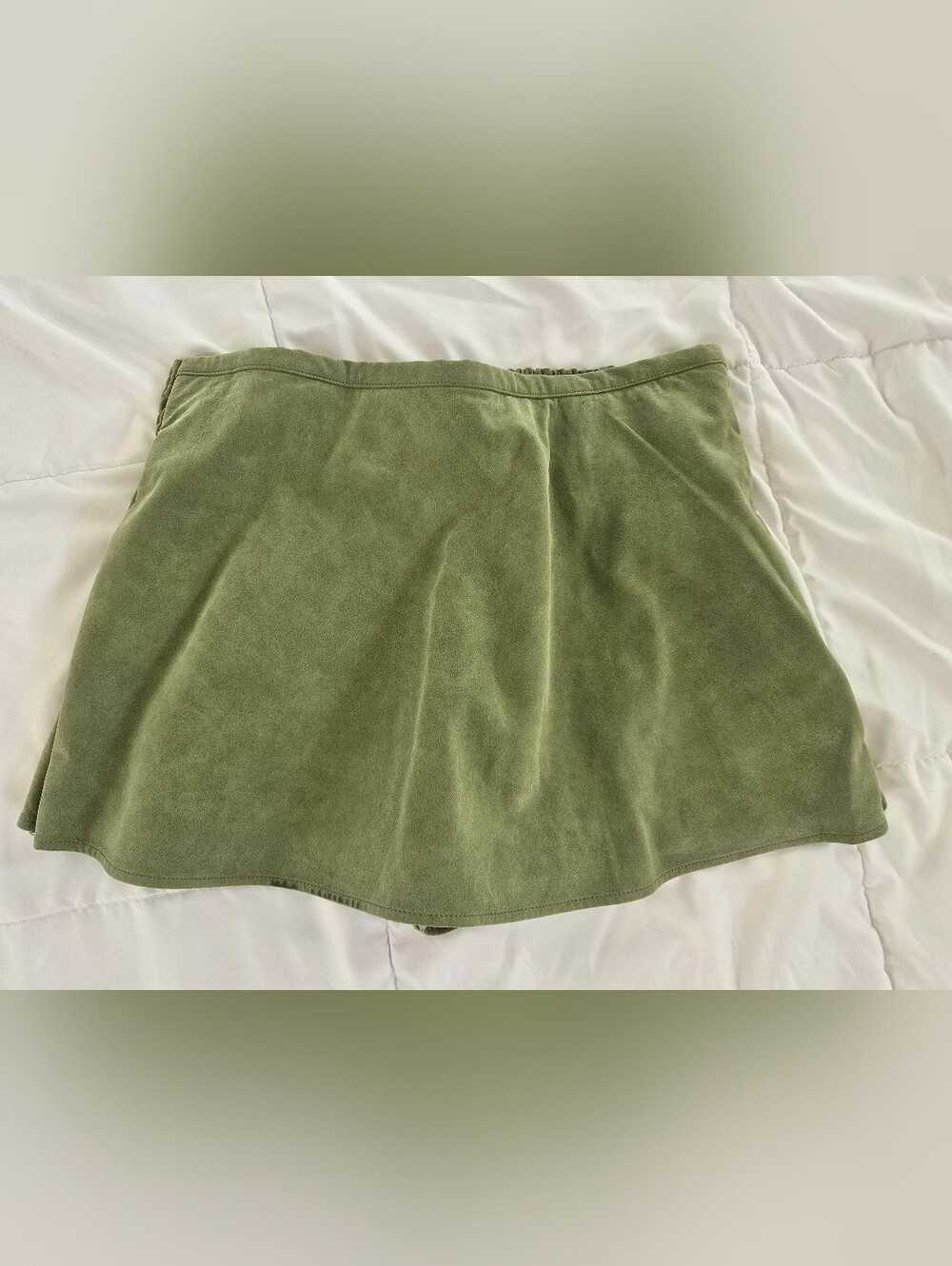 We The Free Olive Green Velvet Skirt/Shorts